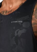 Gym King Debossed Camo Vest Black Men Clothing J2PFB167 - Image 10