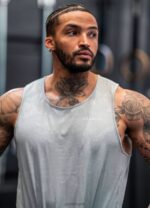 Gym King Debossed Camo Vest Cloudy Grey Men Clothing J2PFB171