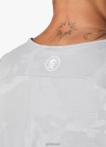 Gym King Debossed Camo Vest Cloudy Grey Men Clothing J2PFB171 - Image 6