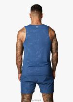 Gym King Debossed Camo Vest Moonlight Blue Men Clothing J2PFB169 - Image 6