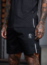 Gym King Debossed Energy Short - 6'' Black AOP Men Clothing J2PFB89