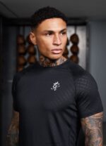 Gym King Debossed Energy Tee Black Men Clothing J2PFB24