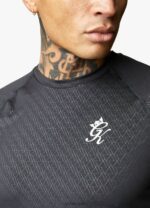 Gym King Debossed Energy Tee Black Men Clothing J2PFB24 - Image 4