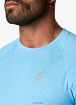 Gym King Debossed Energy Tee Blue Reef Men Clothing J2PFB31 - Image 2