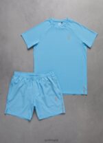 Gym King Debossed Energy Tee Blue Reef Men Clothing J2PFB31 - Image 3