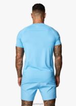 Gym King Debossed Energy Tee Blue Reef Men Clothing J2PFB31 - Image 4