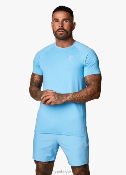 Gym King Debossed Energy Tee Blue Reef Men Clothing J2PFB31