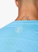 Gym King Debossed Energy Tee Blue Reef Men Clothing J2PFB31 - Image 6