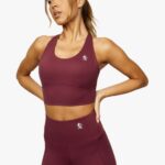 Gym King Dominate Bra Red Wine Women Clothing J2PFB559