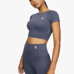 Gym King Dominate Cap Sleeve Crop Tee Deep Navy Women Clothing J2PFB447