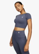 Gym King Dominate Cap Sleeve Crop Tee Deep Navy Women Clothing J2PFB447
