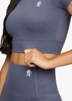 Gym King Dominate Cap Sleeve Crop Tee Deep Navy Women Clothing J2PFB447 - Image 4