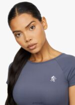 Gym King Dominate Cap Sleeve Crop Tee Deep Navy Women Clothing J2PFB447 - Image 6