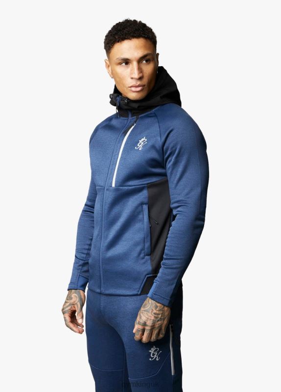 Gym King Endurance Full Zip Hood Navy/Black Men Clothing J2PFB271 - Image 3