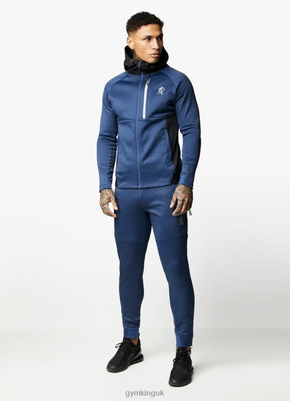 Gym King Endurance Full Zip Hood Navy/Black Men Clothing J2PFB271 - Image 4