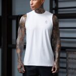 Gym King Energy Vest White Men Clothing J2PFB175