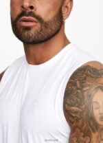 Gym King Energy Vest White Men Clothing J2PFB175 - Image 9