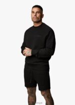 Gym King Est. Legacy Crew Black Men Clothing J2PFB213 - Image 4