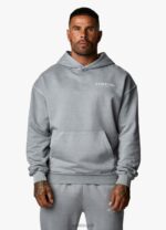 Gym King Est. Legacy Hood Washed Grey Men Clothing J2PFB205 - Image 5