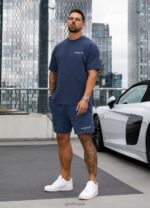 Gym King Est. Legacy Short Washed Indigo Men Clothing J2PFB94 - Image 2