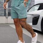 Gym King Est. Legacy Short Washed Ink Teal Men Clothing J2PFB93