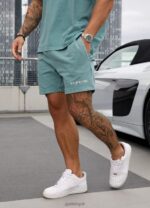 Gym King Est. Legacy Short Washed Ink Teal Men Clothing J2PFB93