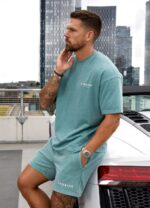 Gym King Est. Legacy Short Washed Ink Teal Men Clothing J2PFB93 - Image 4