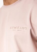 Gym King Est. Legacy Tee Dusky Pink Men Clothing J2PFB46 - Image 3