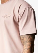 Gym King Est. Legacy Tee Dusky Pink Men Clothing J2PFB46 - Image 6