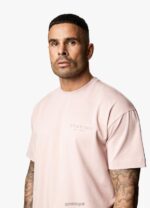 Gym King Est. Legacy Tee Dusky Pink Men Clothing J2PFB46 - Image 8
