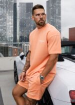 Gym King Est. Legacy Washed Tee Washed Coral Men Clothing J2PFB7