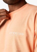 Gym King Est. Legacy Washed Tee Washed Coral Men Clothing J2PFB7 - Image 5
