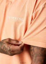 Gym King Est. Legacy Washed Tee Washed Coral Men Clothing J2PFB7 - Image 7