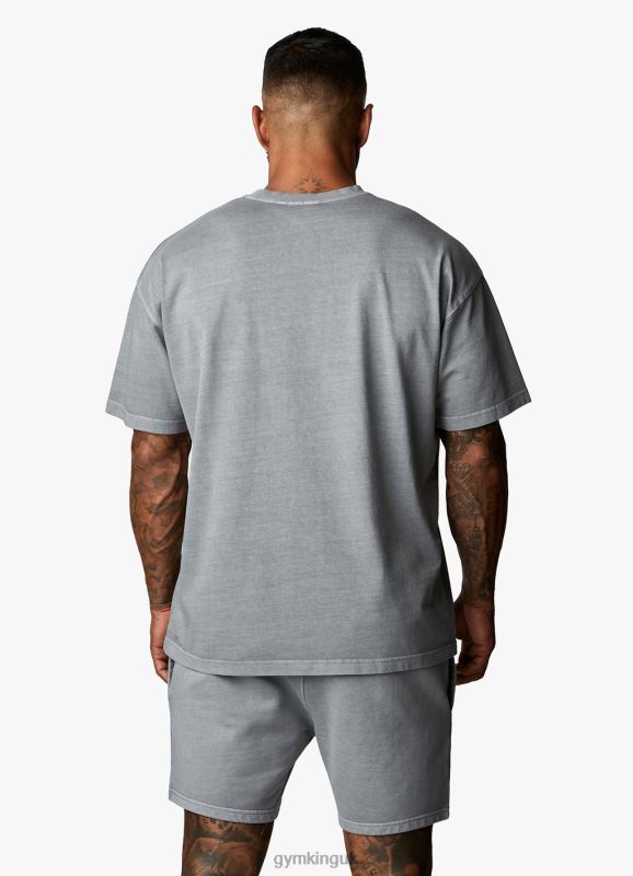 Gym King Est. Legacy Washed Tee Washed Grey Men Clothing J2PFB5 - Image 5