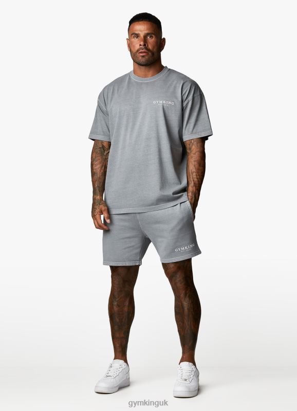 Gym King Est. Legacy Washed Tee Washed Grey Men Clothing J2PFB5 - Image 7