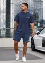 Gym King Est. Legacy Washed Tee Washed Indigo Men Clothing J2PFB8 - Image 2