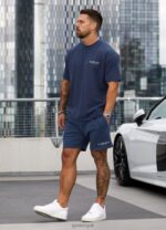 Gym King Est. Legacy Washed Tee Washed Indigo Men Clothing J2PFB8 - Image 3