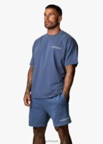 Gym King Est. Legacy Washed Tee Washed Indigo Men Clothing J2PFB8 - Image 5