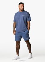 Gym King Est. Legacy Washed Tee Washed Indigo Men Clothing J2PFB8 - Image 7
