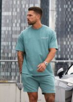 Gym King Est. Legacy Washed Tee Washed Ink Teal Men Clothing J2PFB6 - Image 2