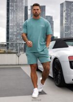 Gym King Est. Legacy Washed Tee Washed Ink Teal Men Clothing J2PFB6 - Image 3