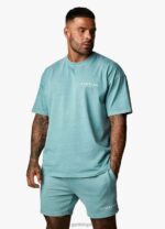 Gym King Est. Legacy Washed Tee Washed Ink Teal Men Clothing J2PFB6 - Image 4