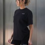 Gym King Established Boyfriend Tee Black/White Women Clothing J2PFB355