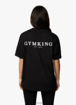 Gym King Established Boyfriend Tee Black/White Women Clothing J2PFB355 - Image 7