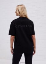 Gym King Established Boyfriend Tee Black Women Clothing J2PFB417 - Image 8