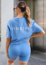 Gym King Established Boyfriend Tee Coastal Blue Women Clothing J2PFB359