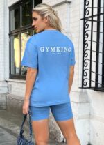 Gym King Established Boyfriend Tee Coastal Blue Women Clothing J2PFB359 - Image 3