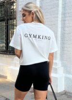 Gym King Established Boyfriend Tee Cream Women Clothing J2PFB411 - Image 5