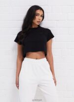 Gym King Established Cap Sleeve Tee Black Women Clothing J2PFB421 - Image 2