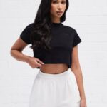 Gym King Established Cap Sleeve Tee Black Women Clothing J2PFB421